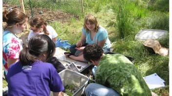 Garden lessons included making a worm box and learning about the importance of composting