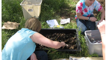Participants helped to set up a worm box and explored the benefits of compost