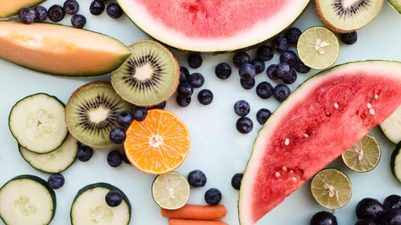 various fruits